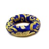 Vankúš brokátový prstencový 12,5 cm modrý (modrý)