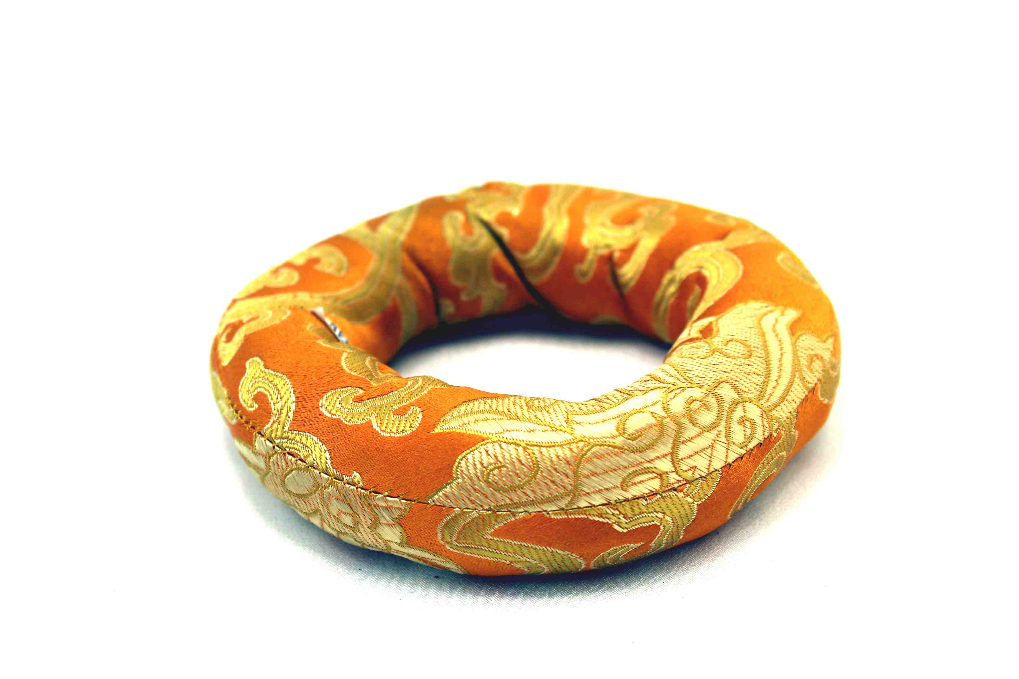 Vankúš brokátový prstencový 12,5 cm oranžový