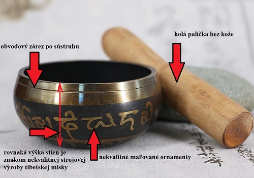 nekvalitná tibetská miska