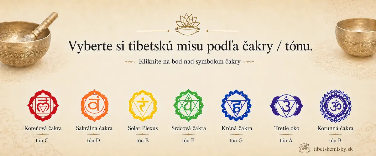 Výber tibetskej misy podľa čakry tónu