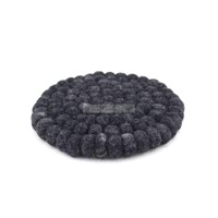 Podložka z vlnených guľôčok - 15cm priemer čierna