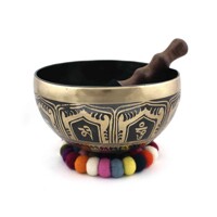 Tibetan bowl Engraved Medium 918g