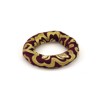 Vankúš brokátový prstencový bordovo-fialový - 12,5cm priemer (bordovo-fialový)