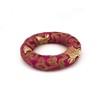 Vankúš pod tibetské misy - brokátový prstencový 18 cm červený