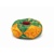 Brokátový vankúšik vysoký oranžovo-zelený  - 13 cm priemer