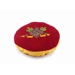 Full round cushion with embroidery - 15cm - burgundy