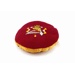 Full round cushion with embroidery - 15cm - burgundy