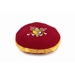 Full round cushion with embroidery - 15cm - burgundy
