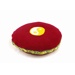 Full round cushion with embroidery - 15cm - burgundy
