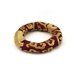 Ring brocade cushion burgundy-purple - 10 cm diameter